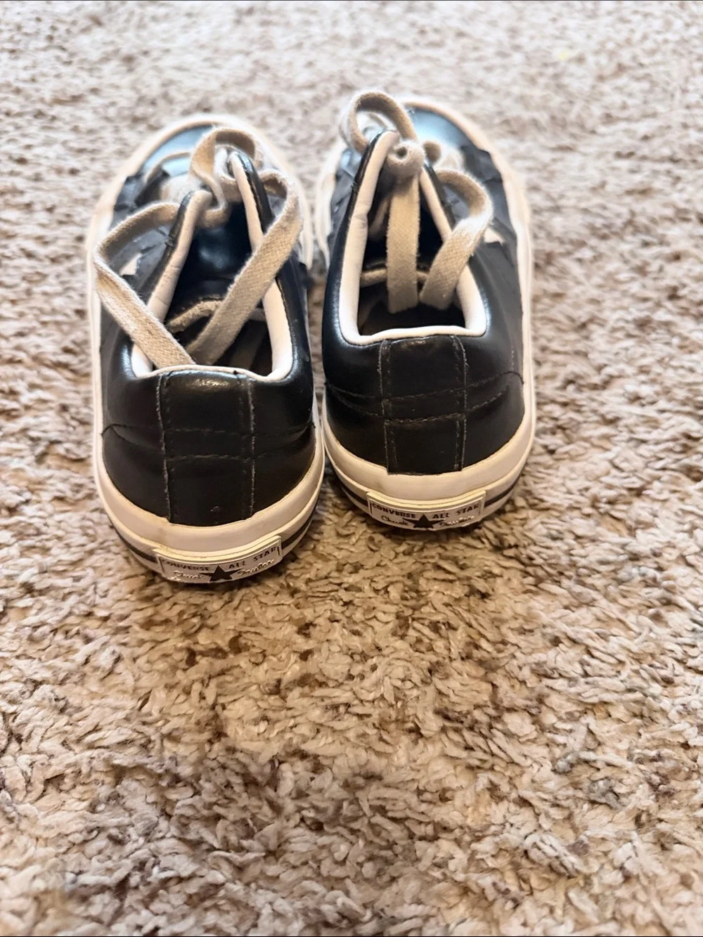 Converse Kids Black and White Star Low-Top Sneakers